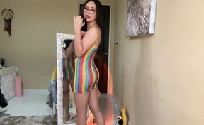 Adrianna's Stunning Try-On Haul: See-Through Styles & Squat Test Fun!