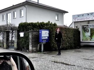 Ravishing redhead large booty babe screwed in her cunt