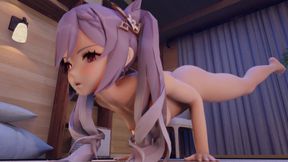 Cutie Keqing Shows Her Core Strength, Naked