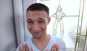 Stepmom Brittany Andrews joins in on the stepson's hardcore drilling with her huge tits bouncing