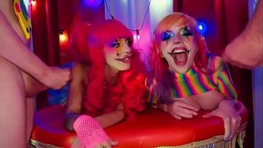 Cock Crazed Clown Couple Swap