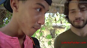 Paid interracial encounter: ebony teen gets anal from hot latin man in public