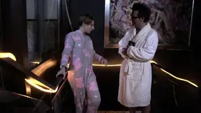 Tattooed babe gets her pink pussy pounded hard