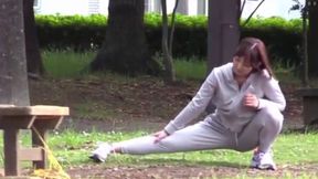 Clothed Rhythmic Gymnast Wearing Leotard Finds Joy Sucking Cock Seductively