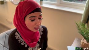 Aaliyah Yasin Tries Not to Swallow Her Stepbrothers Cum