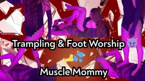 Trampling & Foot Worship 😈🦶💦 Massive Mommy Crushes Her Sub Under My Full Weight
