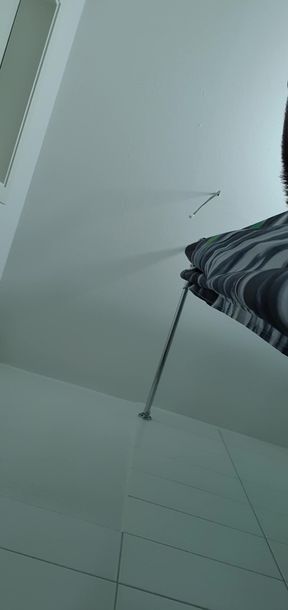 The slut rides a dildo