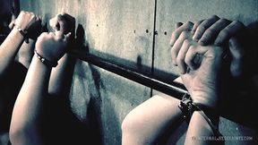 Naughty inmates play bondage parody games in prison