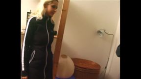 Beautiful Girl Picked up on the Street Strips and Even Gets Touched and Fucked by a Lesbian