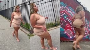 natural fat ass - thick legs -high heels-stilettos-mini skirt -puerto rican bbw-latina-angielove lookalike-redbone-lightskin -walking-slowmotion
