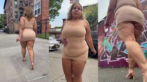 natural fat ass - thick legs -high heels-stilettos-mini skirt -puerto rican bbw-latina-angielove lookalike-redbone-lightskin -walking-slowmotion