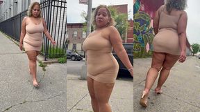 natural fat ass - thick legs -high heels-stilettos-mini skirt -puerto rican bbw-latina-angielove lookalike-redbone-lightskin -walking-slowmotion