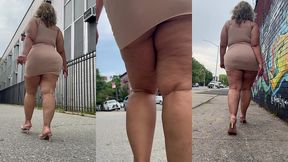 natural fat ass - thick legs -high heels-stilettos-mini skirt -puerto rican bbw-latina-angielove lookalike-redbone-lightskin -walking-slowmotion