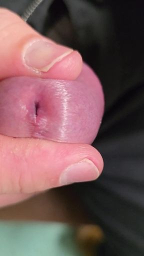 fan requested close up pee hole of my thick veiny throbbing hard cock   Clip 1