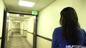 Horny milf businesswoman Alana Cruise fucks stranger at a hotel conference