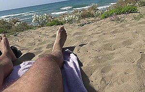 A horny muslim cuckold wife has sex on the beach with a stranger in france