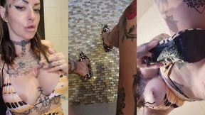 video uro sur mes chaussures ou je leche mon urine