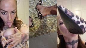 video uro sur mes chaussures ou je leche mon urine