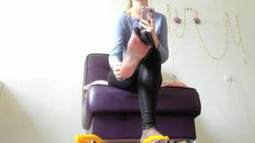 Walking in Wooden Flip Flops