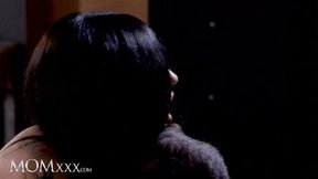 MOM XXX Milf in leather and stockings Bille Star private lap dance fuck