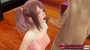 Car Toon - Stepsister Dana In Hot 3d Anime - Only Tongue Licking Blowjob For A Big Dick, Gloryhole Mouth Fuck, And Titjob Service Cumshot