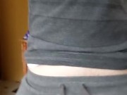 Dumb twink with fat cock wants to get caught by mommy or daddy