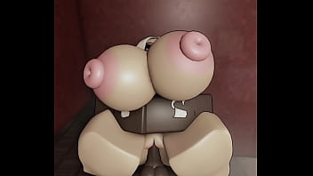 Bbc me folla muy duramente y hace rebotar mis tetas en roblox