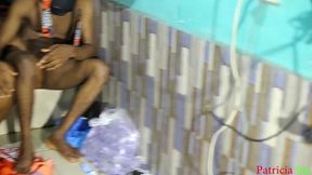 one bbw patricia9ja and two ebony amateur hands jobs on the floor