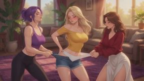 Wedgies Stories #4B: Violet Messy Bun's Playful Panties Tangle (Animated)