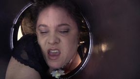 stepmom stuck in the garbage can needs sex to get free