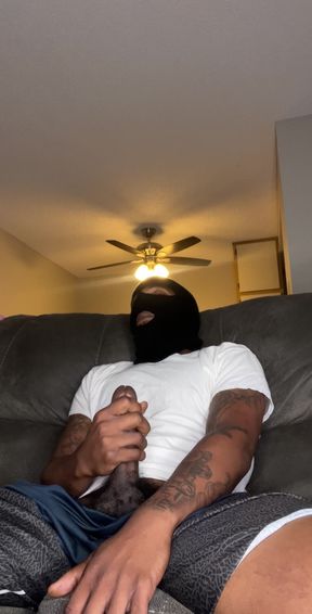 Black BBC HUGE CUMSHOT Masturbation