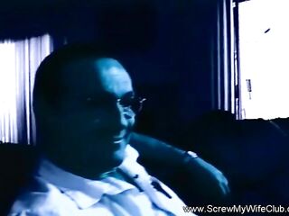 Swinger Brunette Screws In Front Of Husband With A Stranger