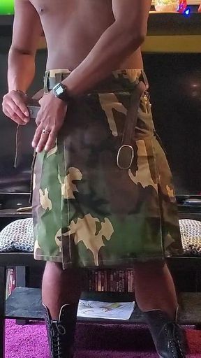 Kennie Jai Shows off in a Kilt with BBC and Ass