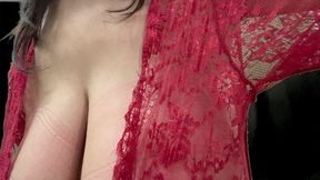 Stepmom oils her tits and plays with her pussy 4k