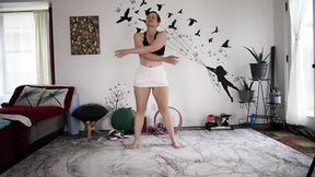 Aurora Willows stretching is skorts