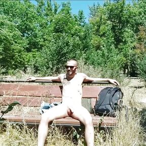 Jerking off in the park part 2