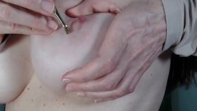 Nipples fetish ice cream honey clamps and tweezer