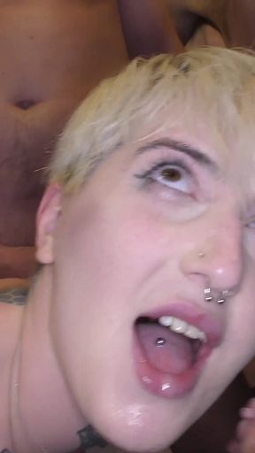 Curvy Tattooed Babe From the UK Want&#039;s All Dicks All Over Her