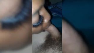 Ebony Nymph Deep Throating Youthfull BWC Gulps two Geysers