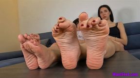 Girls Barefoot Soles - Big and Small Feet - HD MP4