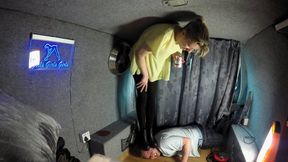 Head Crushing Boots Inside The Camper Van