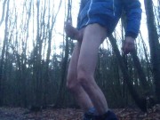 When I going outdoor I need to jerk my big dick hoping someone caught me