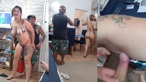 dei a buceta pro vendedor de churrasco da praia