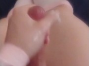 Femboy faps classic style, lots of precum~