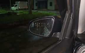 A Penis Flashing on a Rainy Night for Two Brunettes on the Street