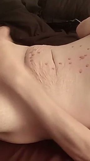 Hot Candle Wax on My Body and Cock While I Cum