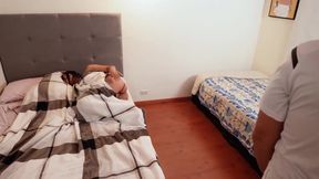 Stepbrother Catches Me Having Virtual Sex with My Boyfriend and Asks Me to Give Him My Pussy in Exchange for His Silence