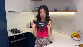 Stupid wife loses memory and gets a footjob then an anal reaming
