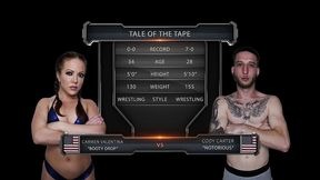 carmen valentina vs cody carter mixed wrestling