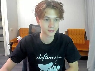 Twink Plays with Uncut Cock and Balls